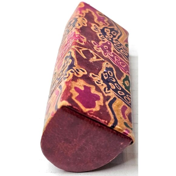 Handcrafted Batik Glasses Case With Mirror Multicolor Abstract Design - Picture 4 of 10